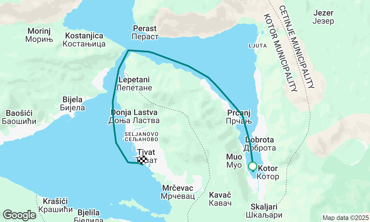 Kotor to Tivat