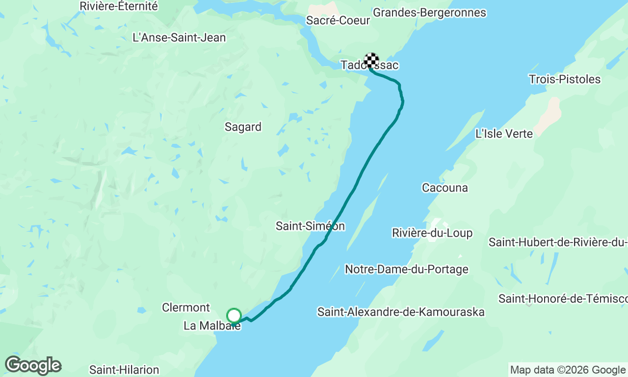400 - arrivé a Tadoussac, prêt pour la course 