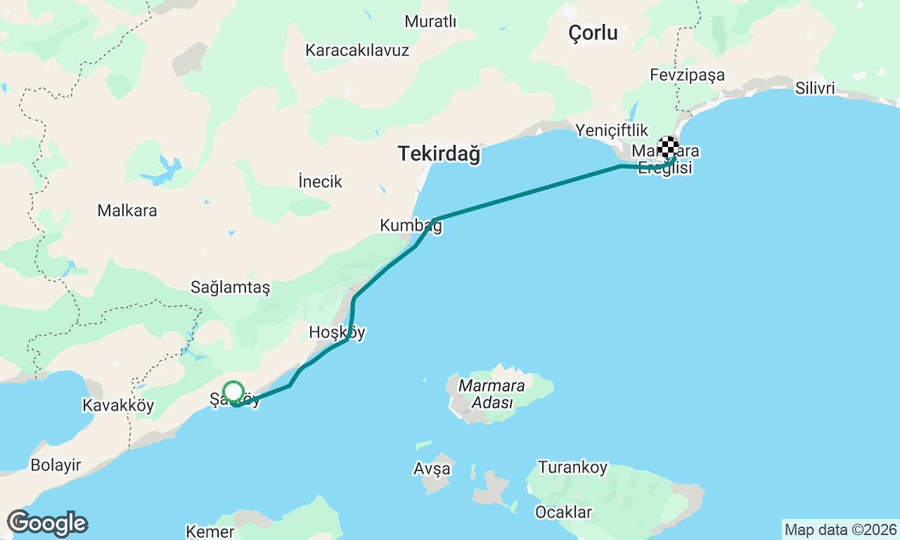 Şarköy to Ereğli Leg