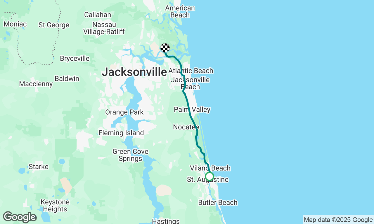 St Augustine to Jacksonville