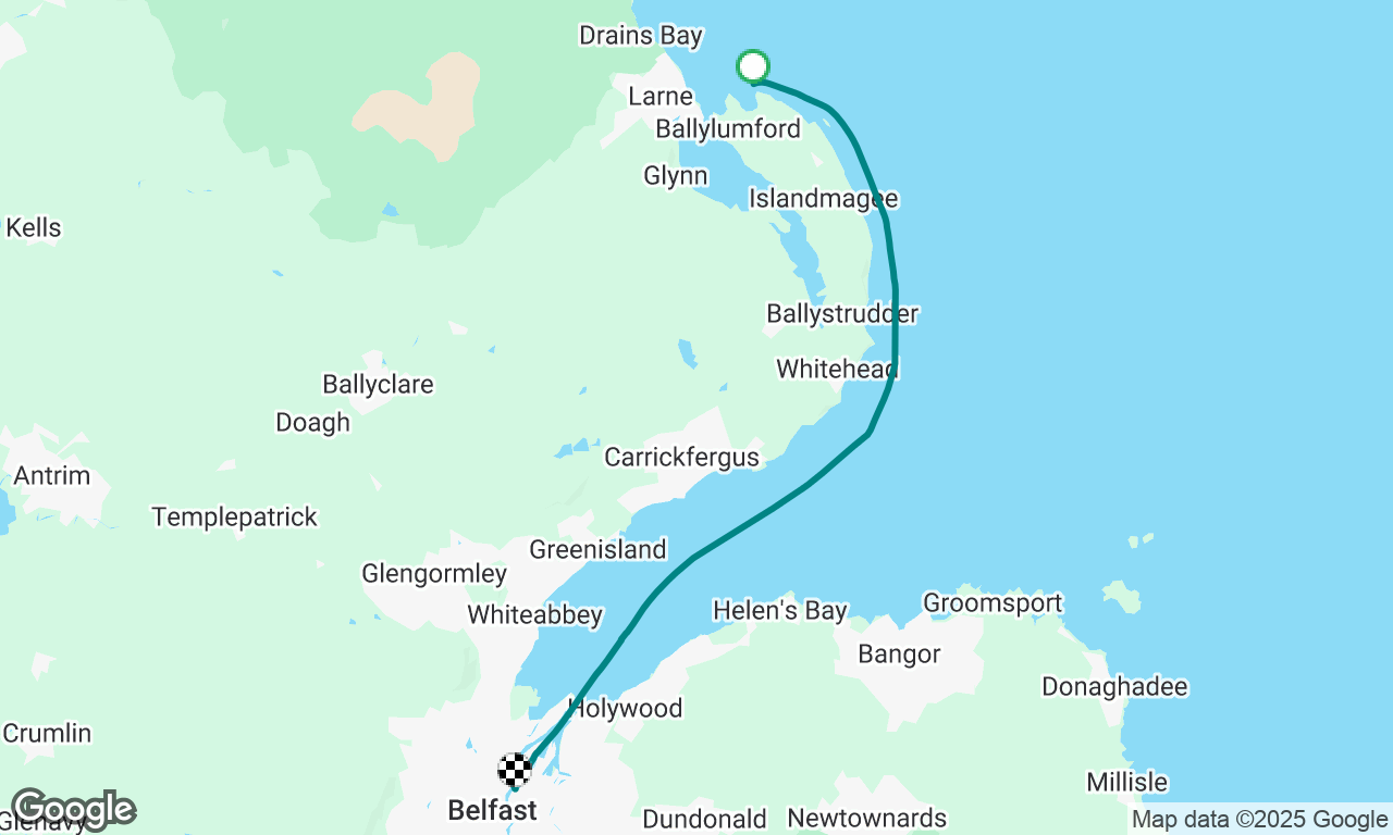 Browns bay to Belfast