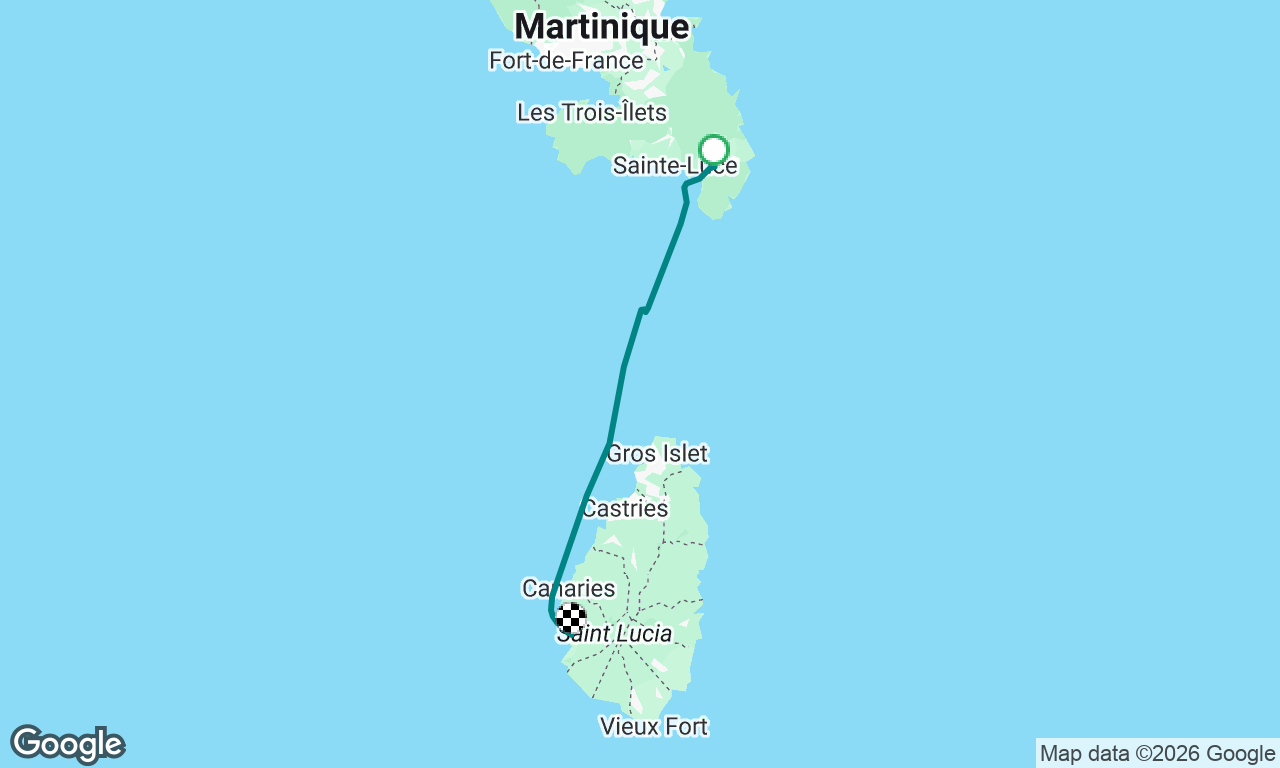 Martinique to Sainte-Lucia.