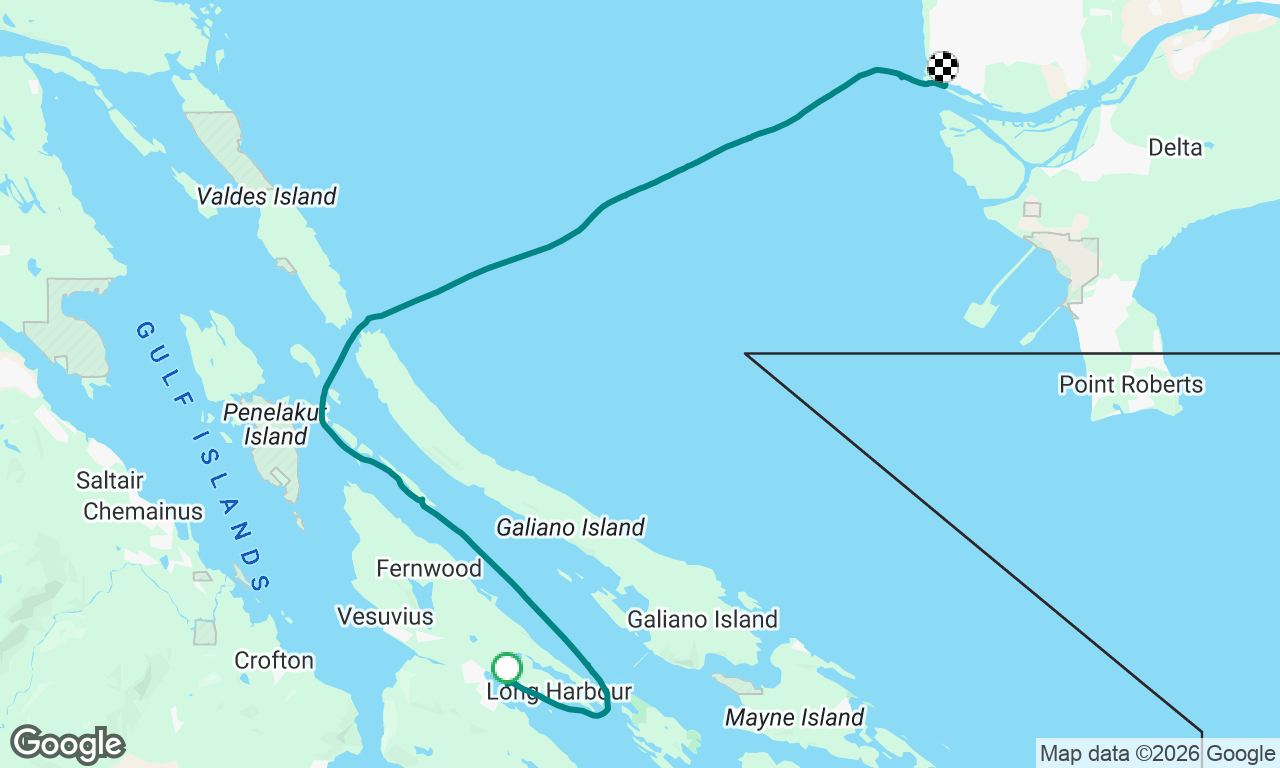 Sailing back from Gulf Islands