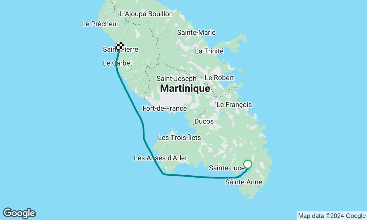 Le Marin to St Pierre, Martinique