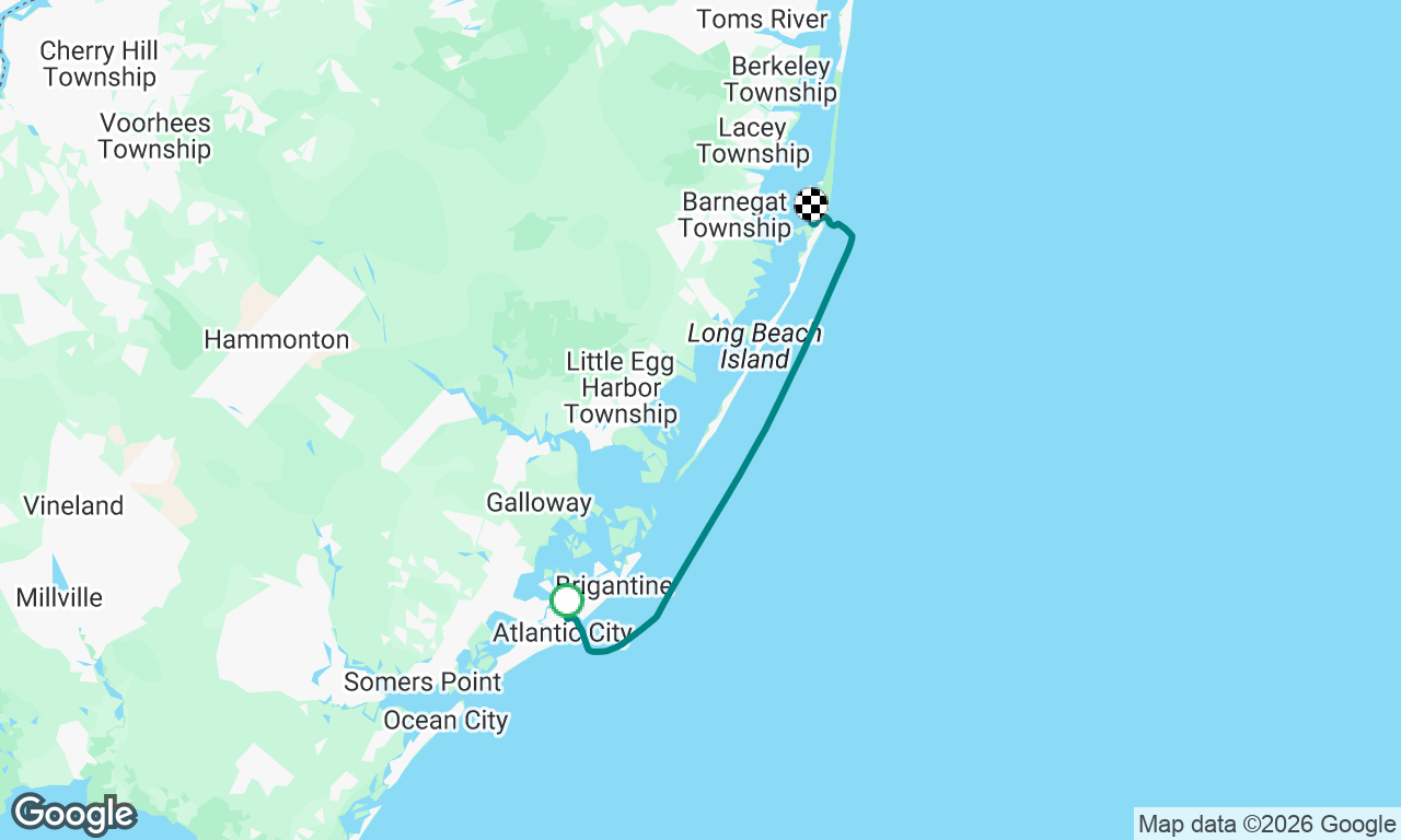 Cruise North - Day 31 - Atlantic Cty to Barnegat