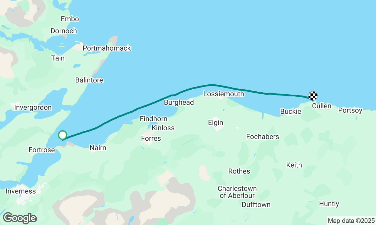 Sandbank to Portknockey 
