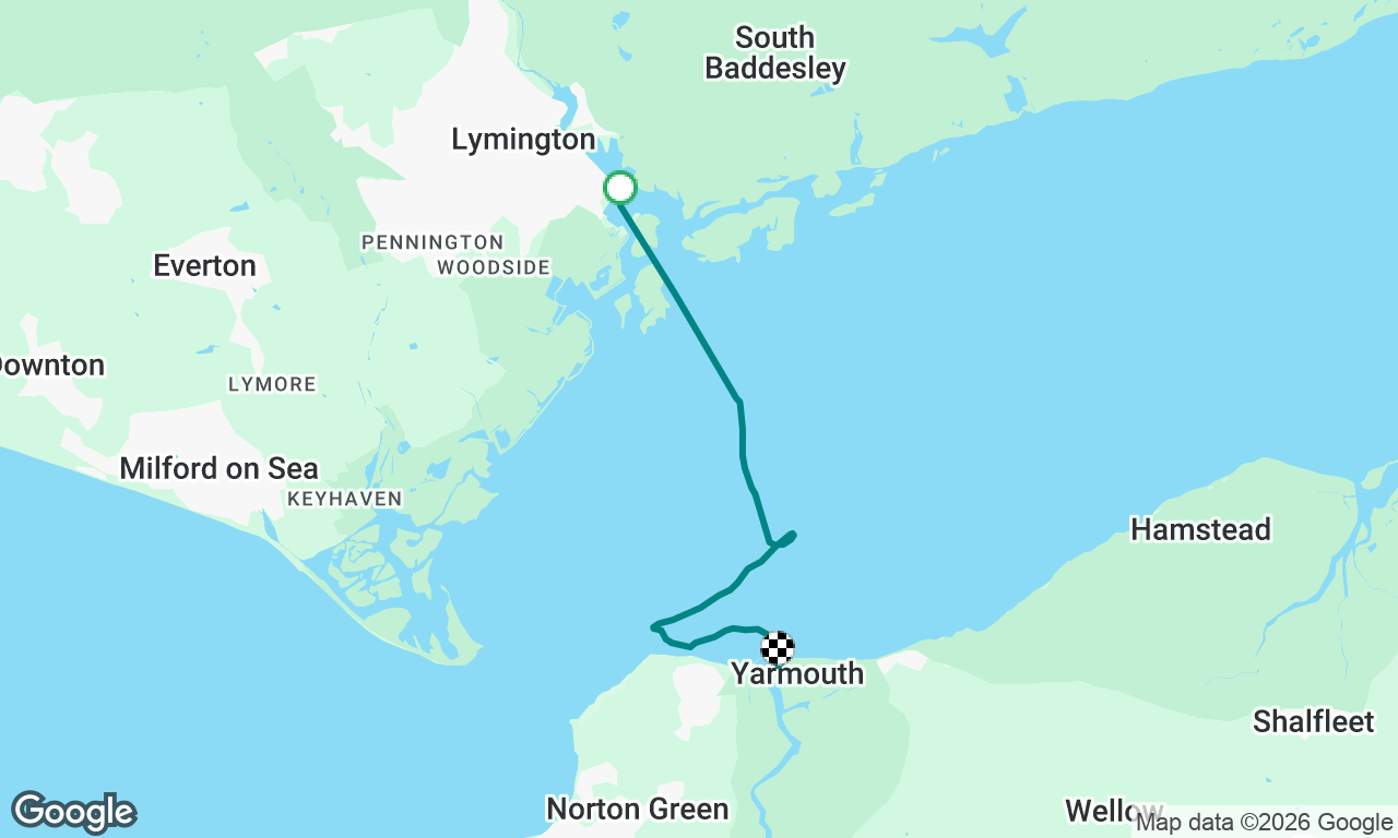 Upwind Lymington to Yarmouth