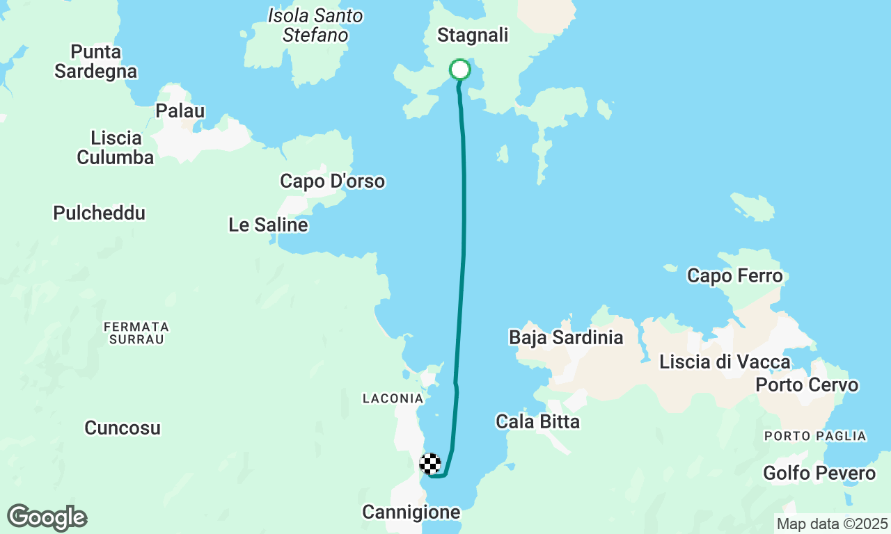 Porto Palma, Caprera to Cannigione 