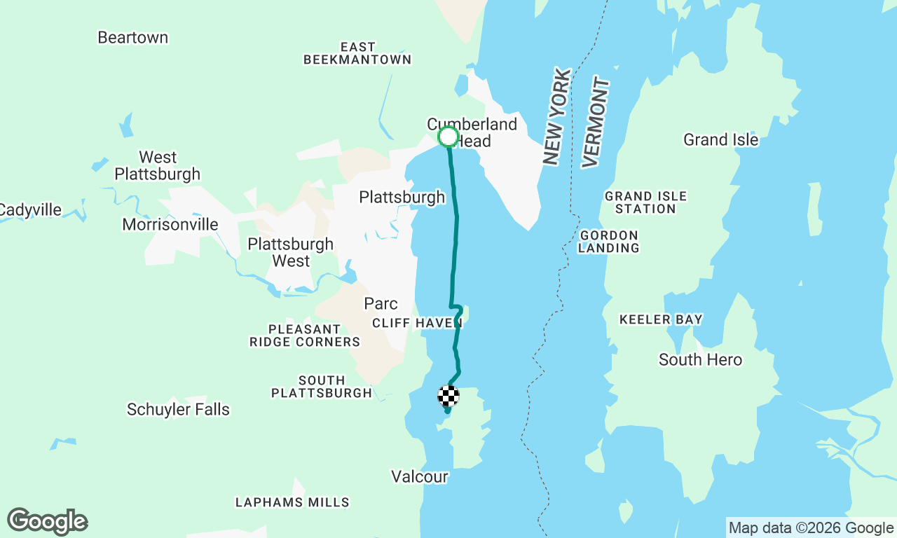 Plattsburgh->Valcourt island
