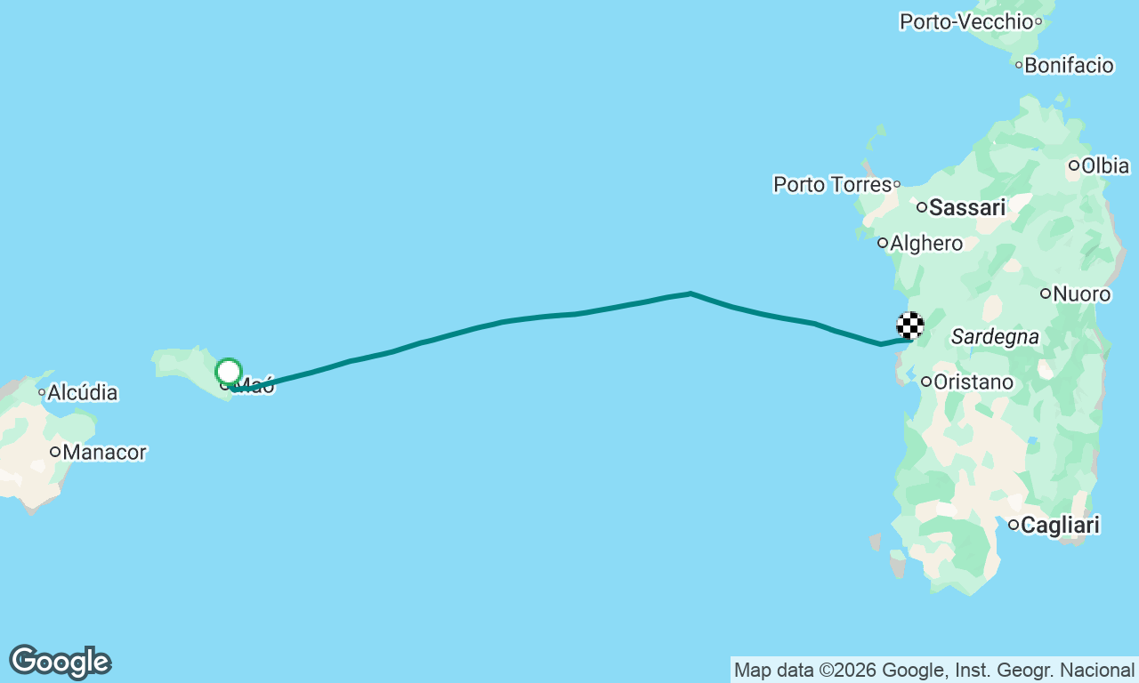 Menorca to Sardinia
