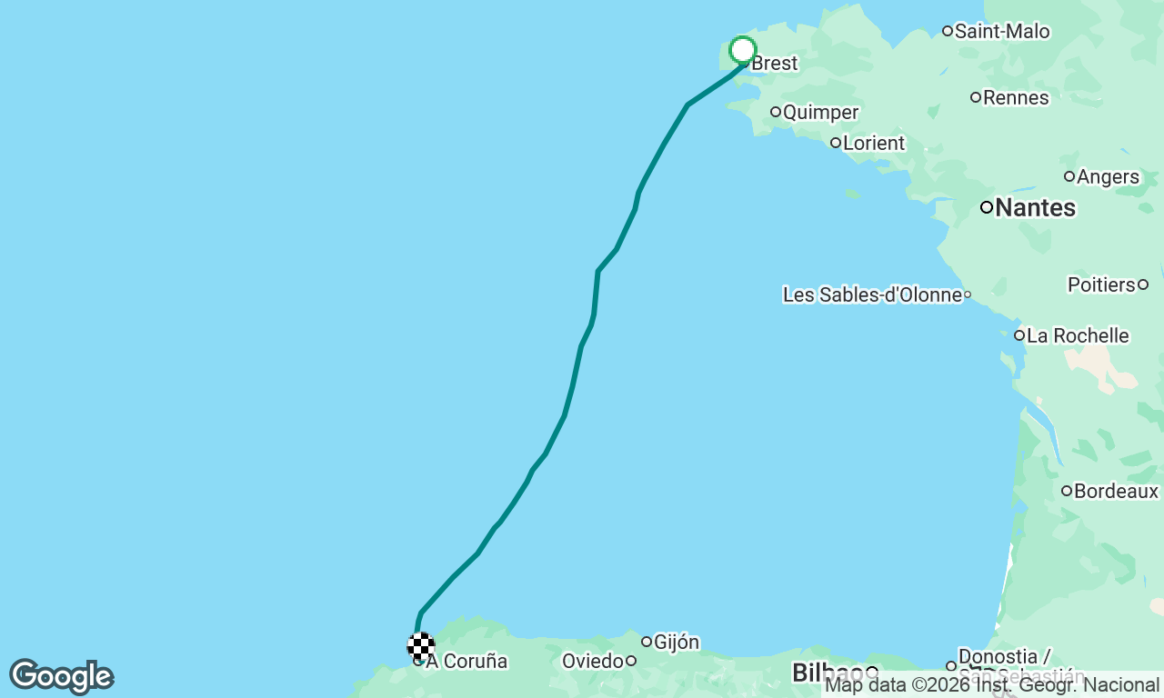 Brest to A Coruna 