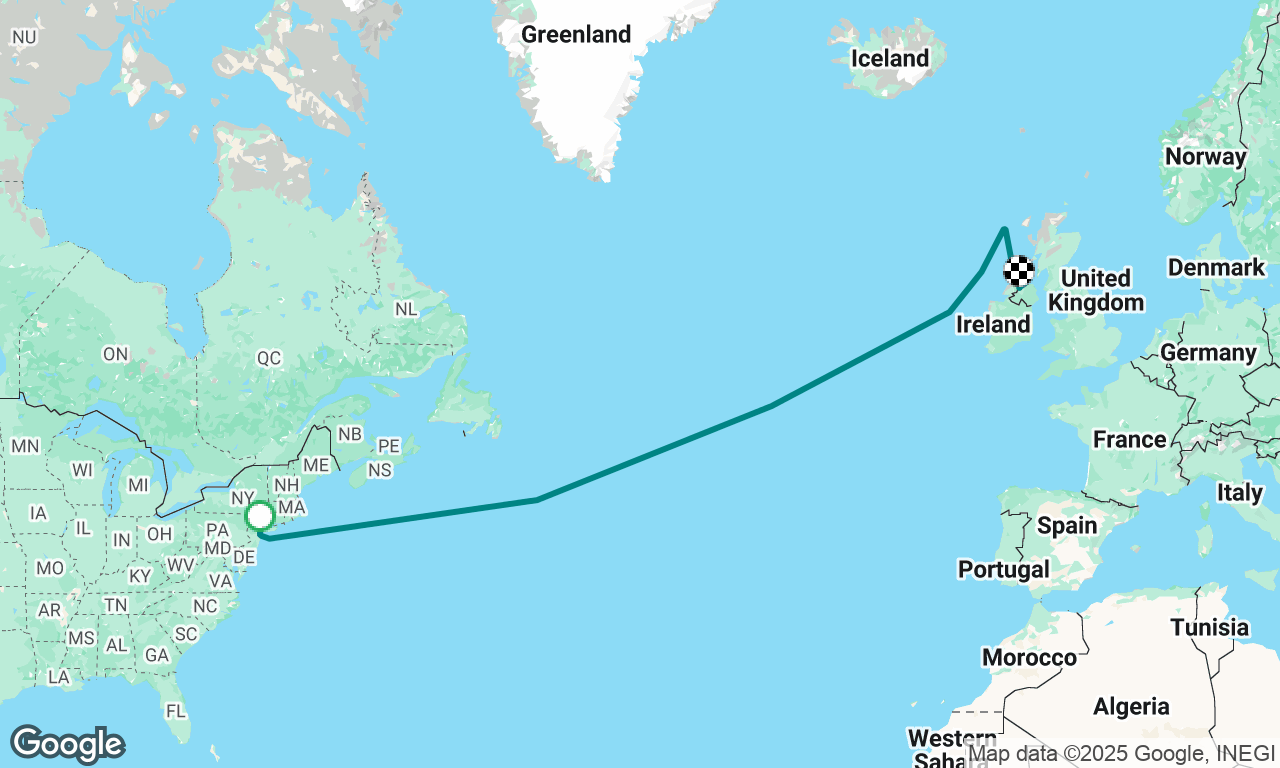 New York to Derry Via St Kilda. 