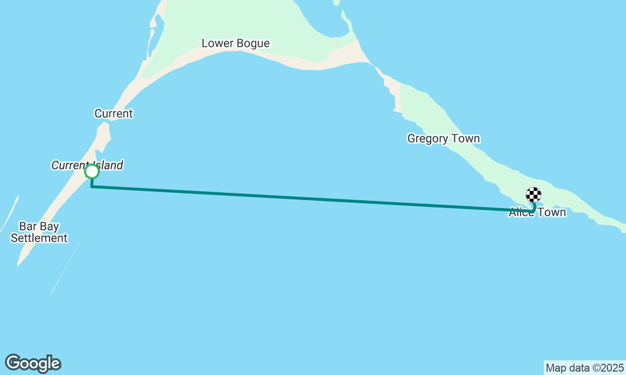 Current Island to Hatchet Bay. 