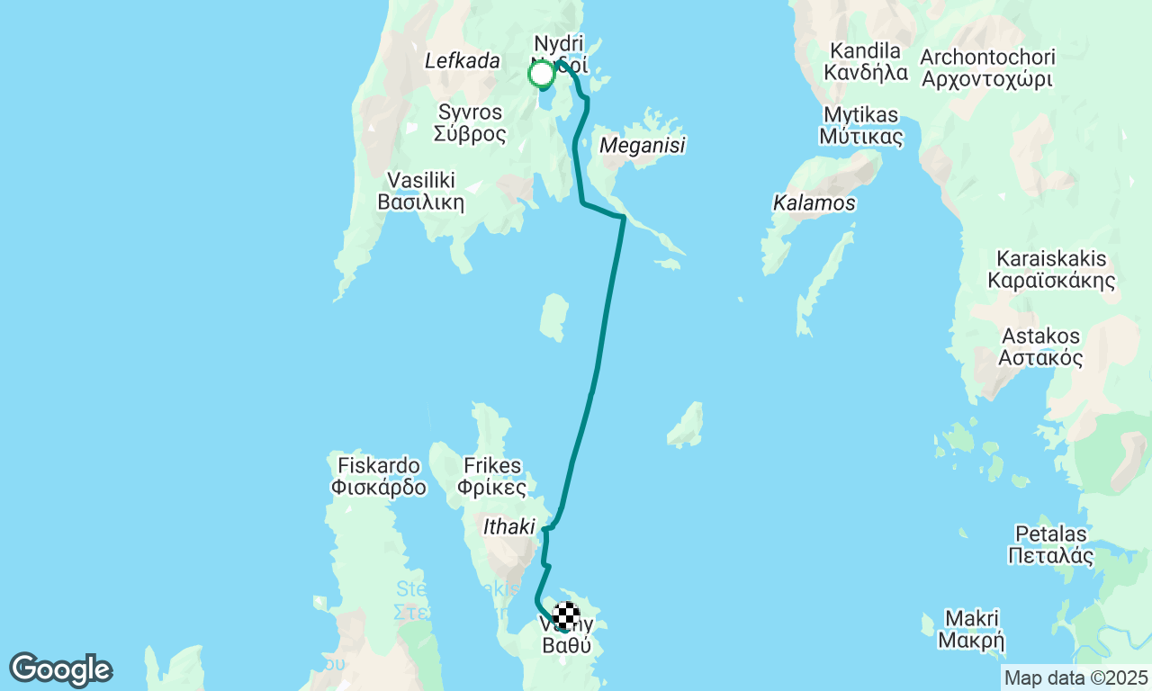 vhilo bay to Vathy Ithaka