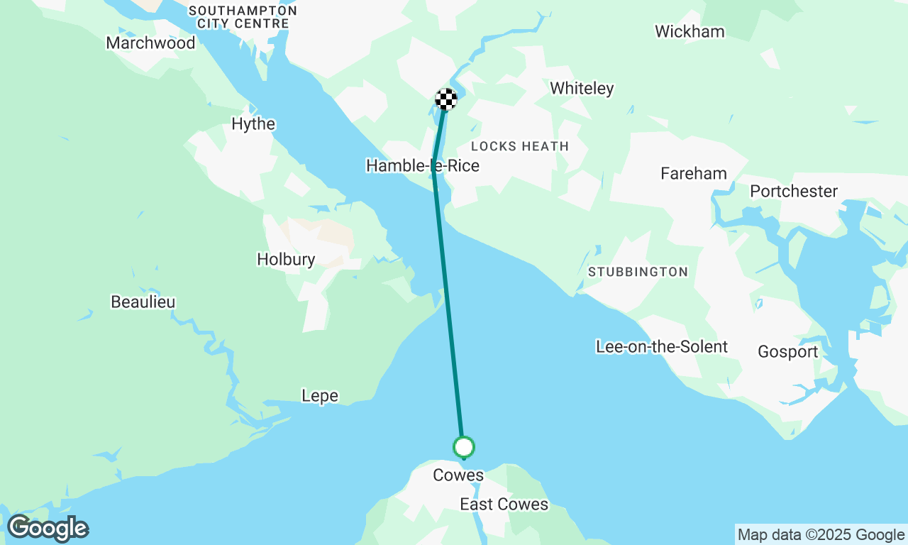 Night Nav Cowes to Hamble