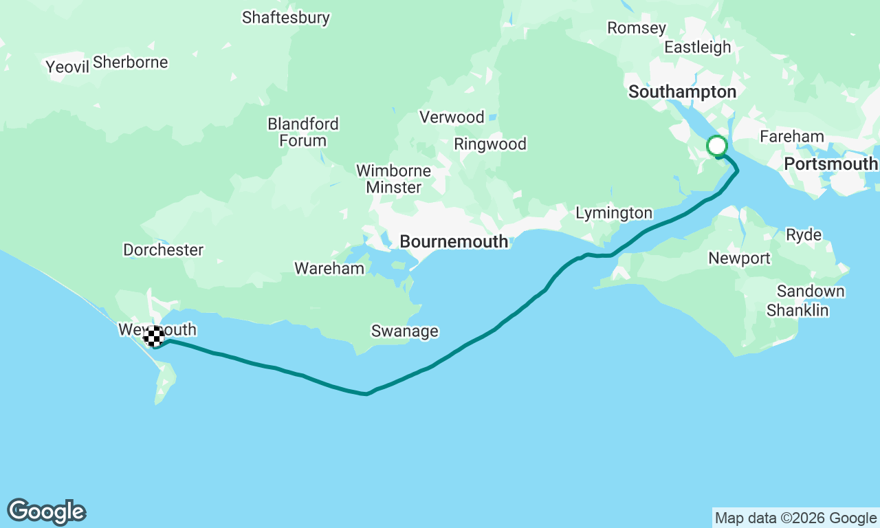 Ashlett Creek to Portland Harbour 
