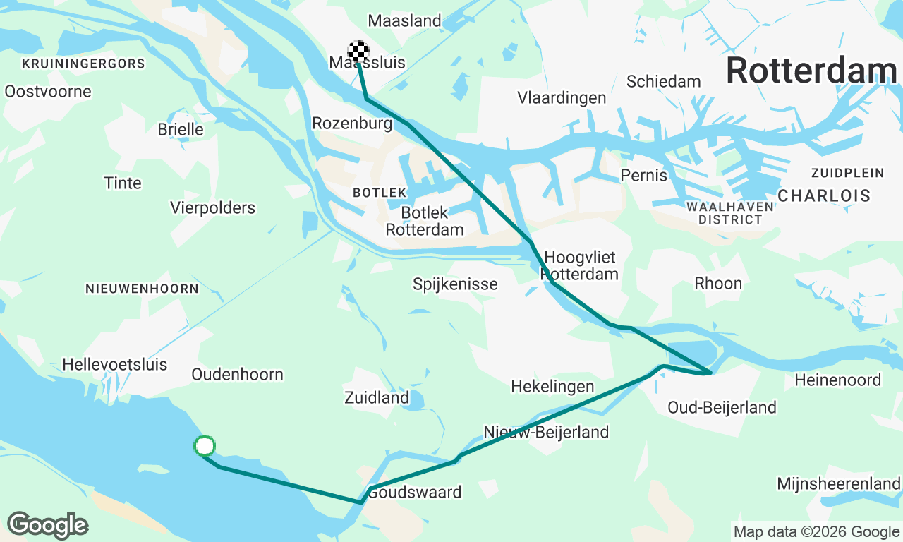 Hellevoetsluis to Maassluis