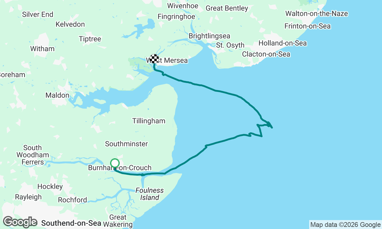 EAORA Pattinson Cup. Burnham to West Mersea.