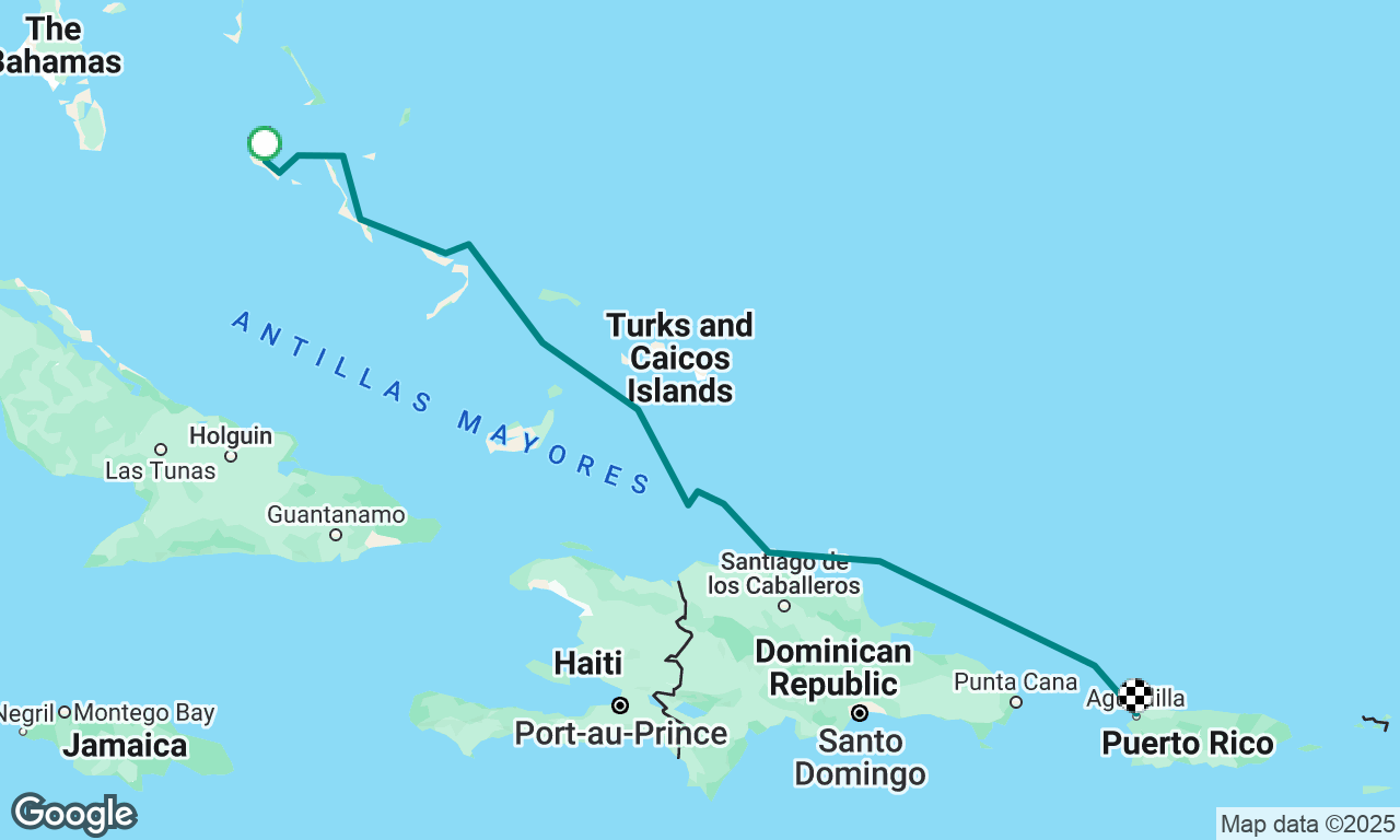 Exuma to Puerto Rico May 2025