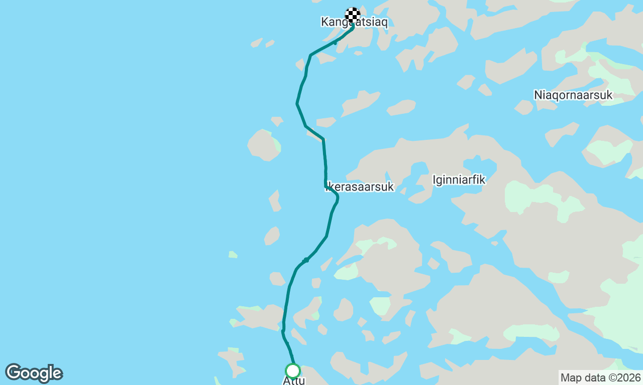 Attu to Kangaatsiaq