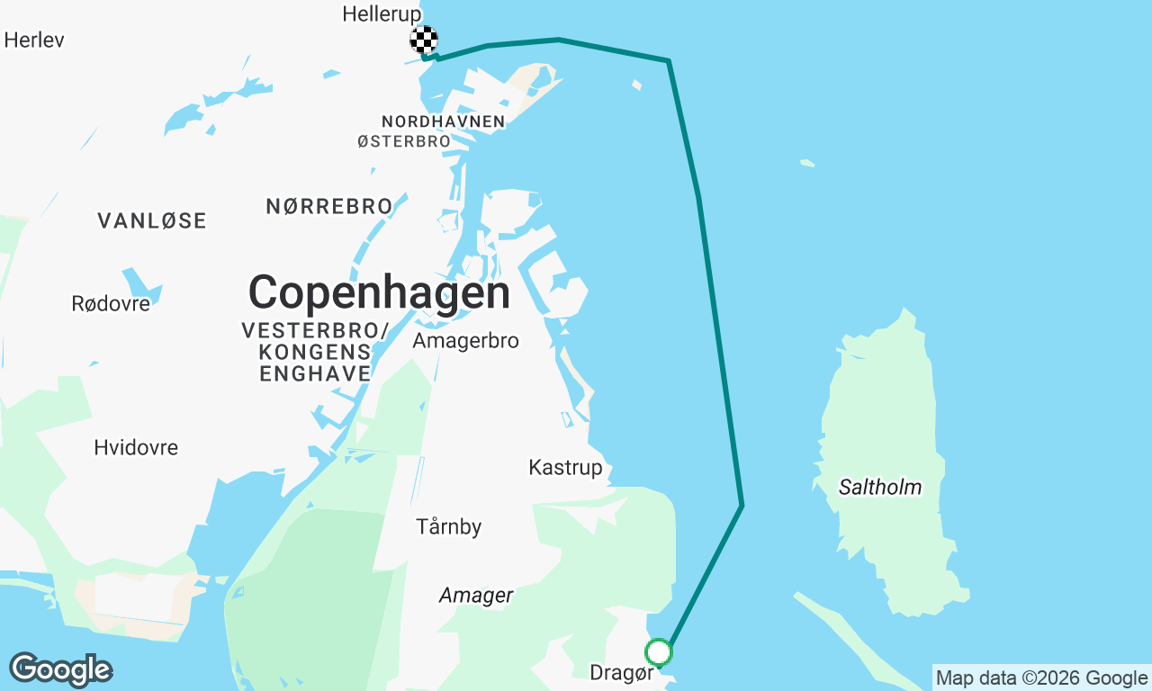 Dragør to Tuborg harbor