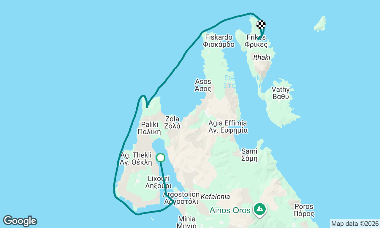 Around Kefalonia to Ithaca