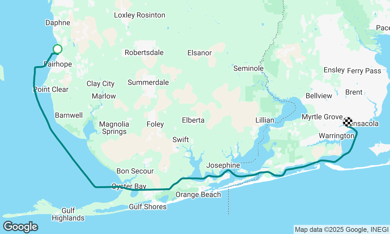 Fairhope to Pensacola 