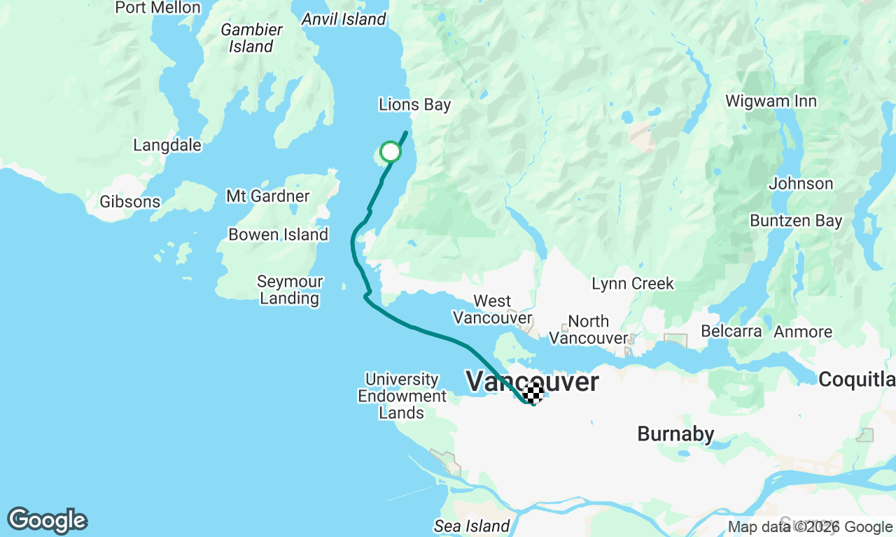 Second day of liveaboard Bowen to Lions Bay to Vancouver