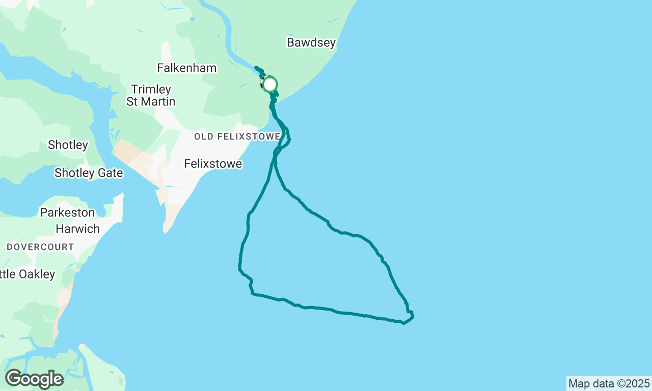 Felixstowe to HM Fort Roughs (Sealand)