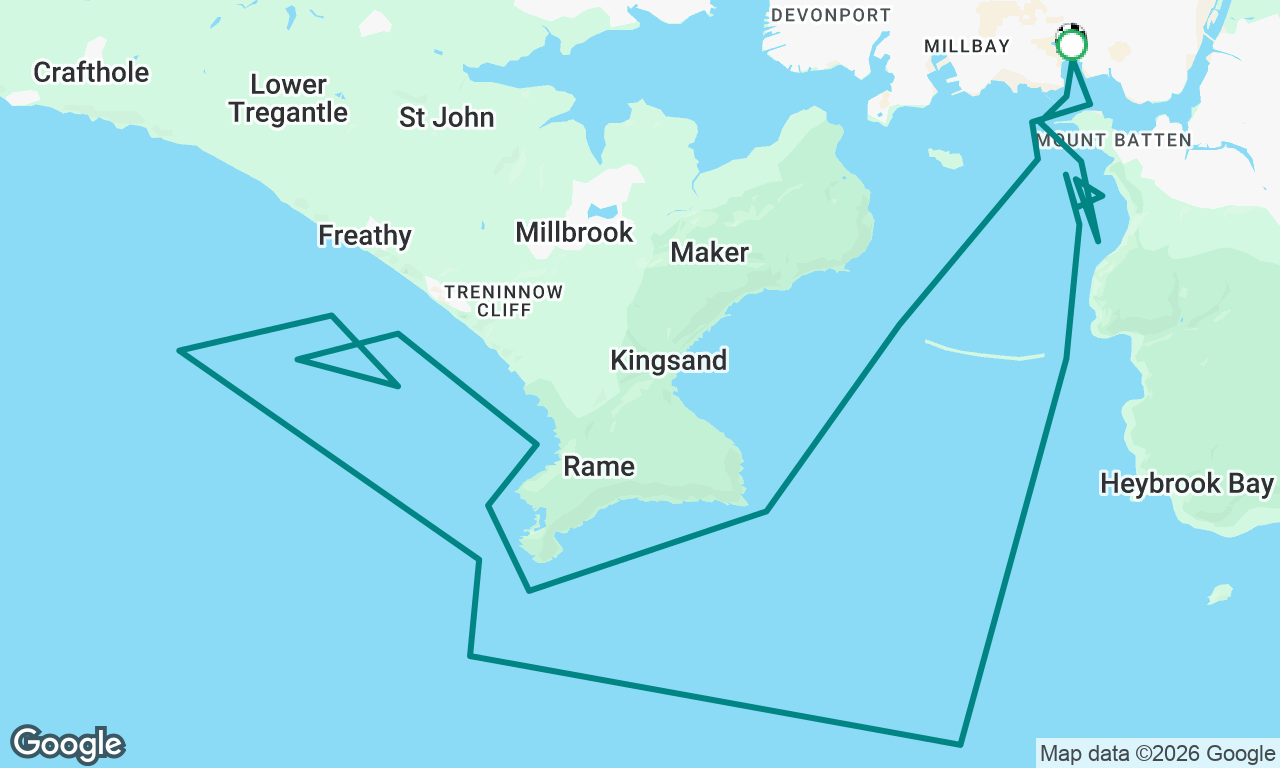 Plymouth to Whitsand Bay and return