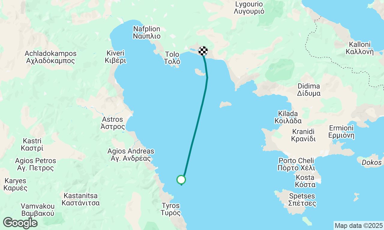 Trip from Tyros to Vivari