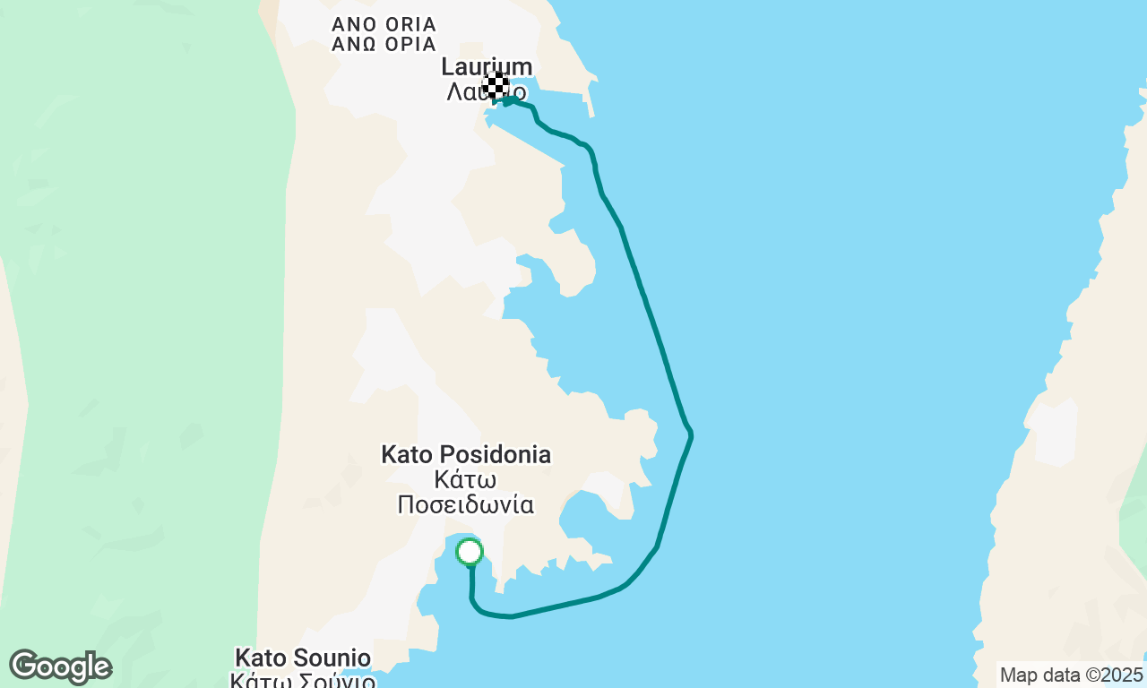 Back to Port Lavrio with 30kts