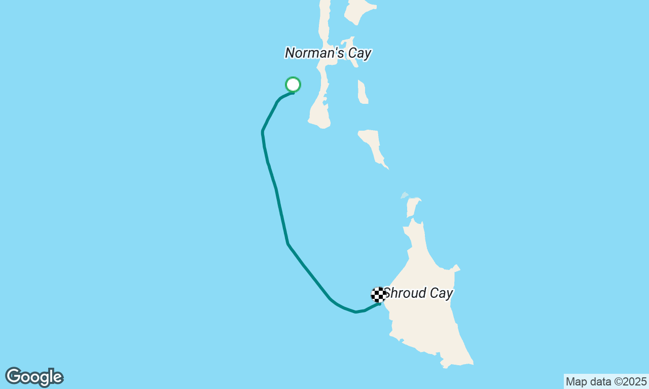 Norman’s Cay to Shroud Cay. Tired of not sailing. 