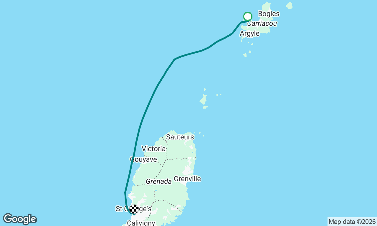 Carricou to St George, Grenada