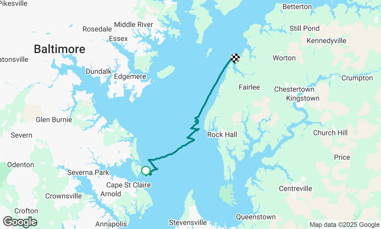 Magothy river to Great Oak (Voyage to winery)