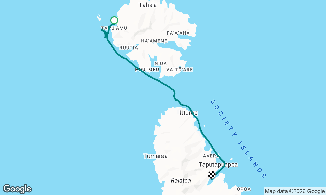 NW Taha’a to SE Raiatea