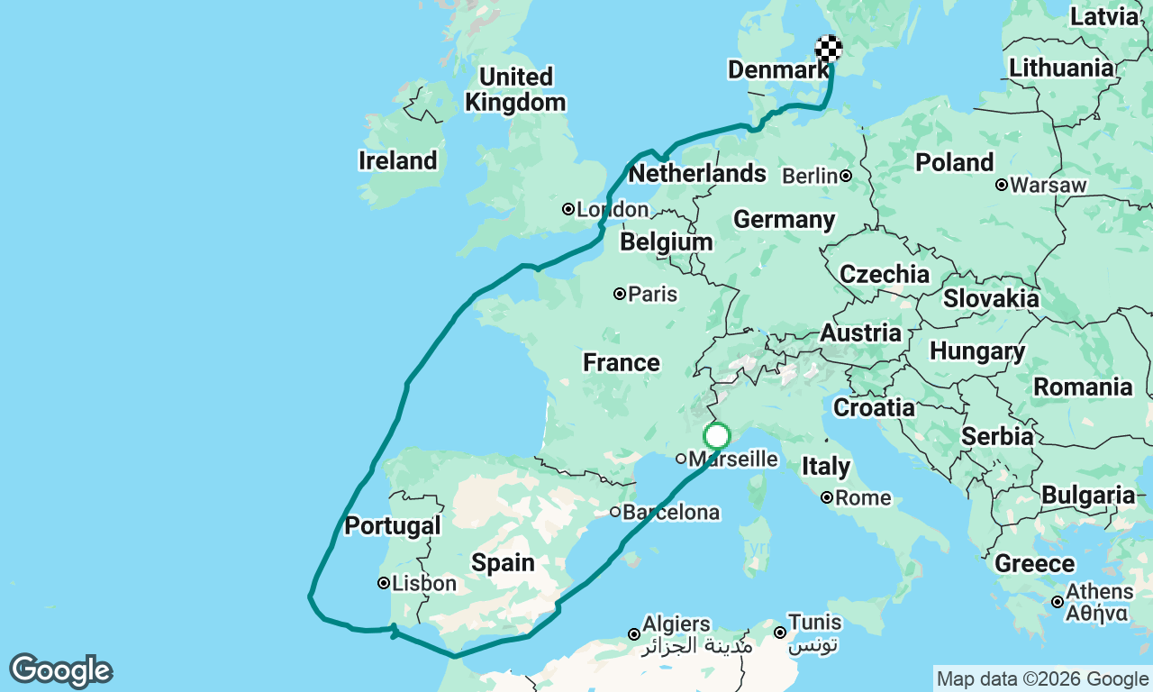 Antibes to Copenhagen