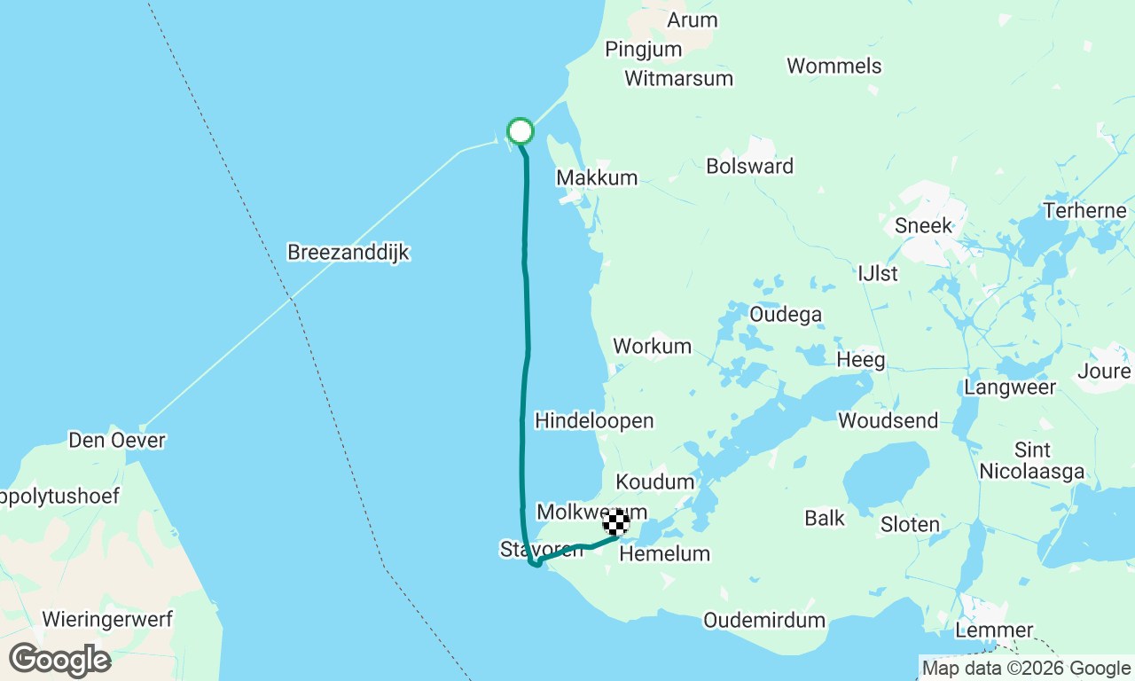 Kornwerderzand anchorage to Warns
