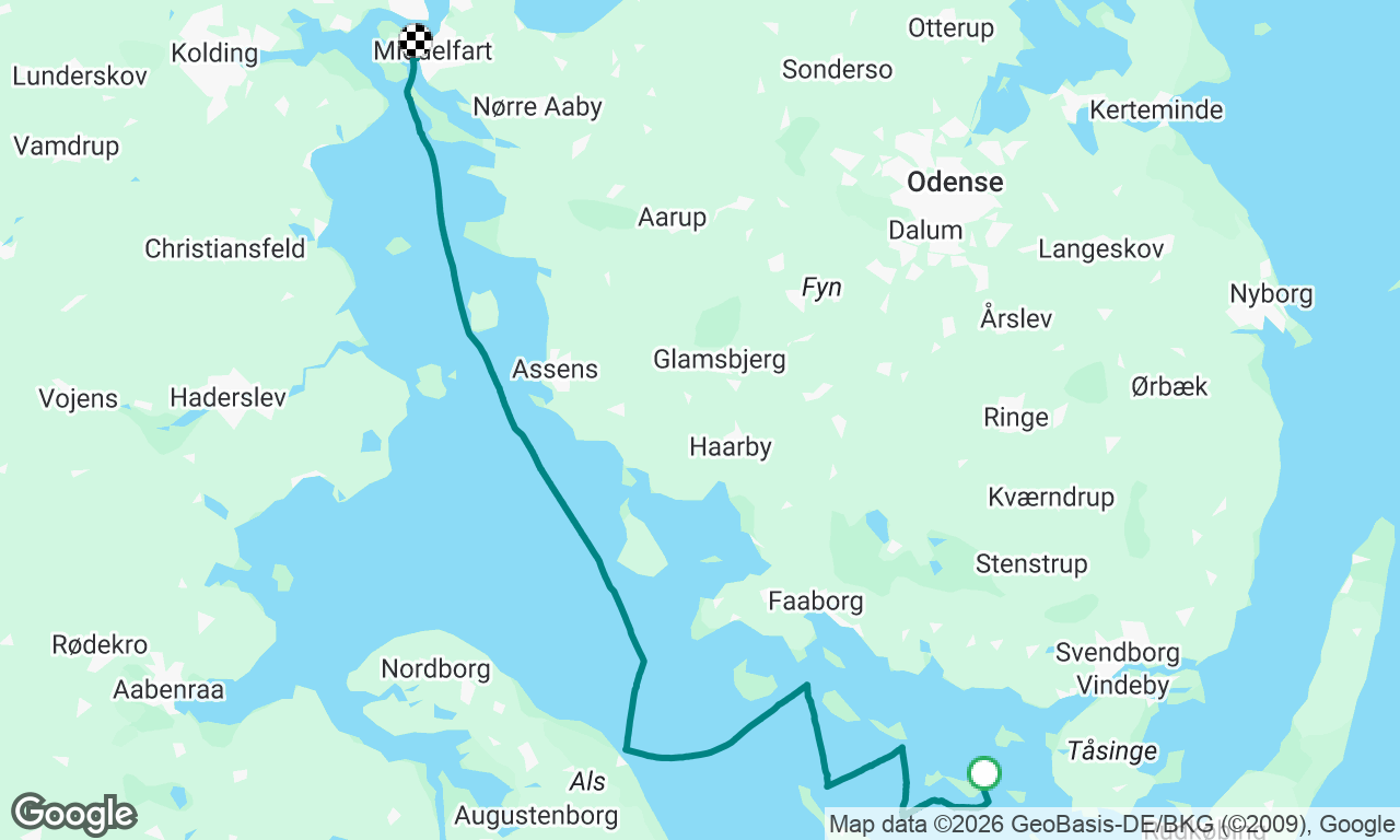 Drejø to Middlefart, Denmark