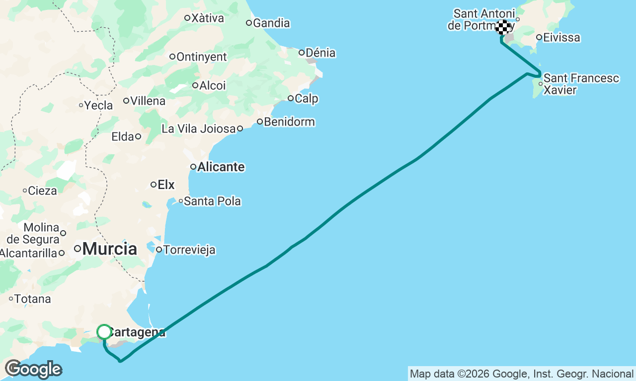 Cartagena to Ibiza