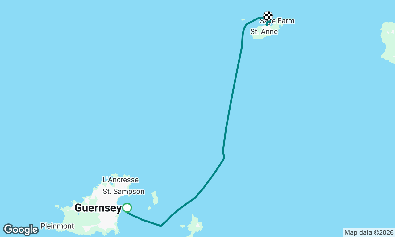 St Peter port to Sark to Alderney 