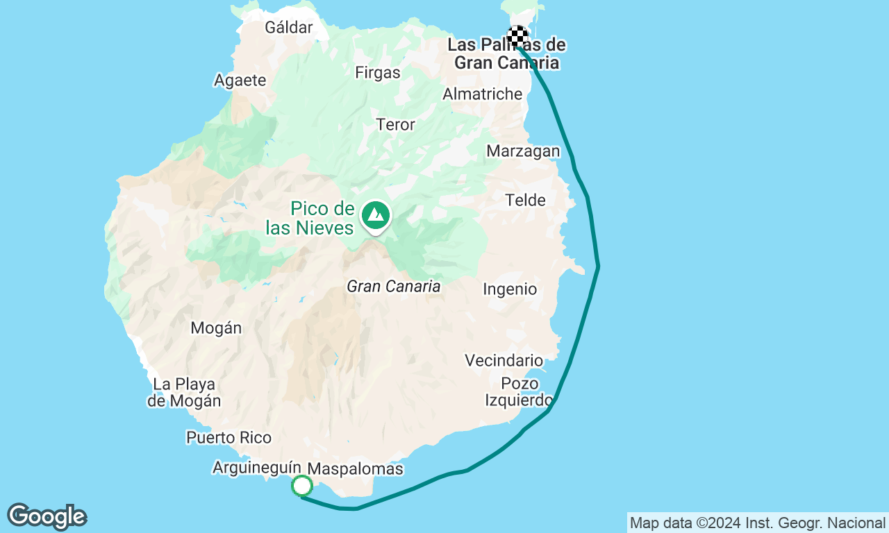 South Canary Island to Las Palmas.  Today we got to see the ARC + leaving today!