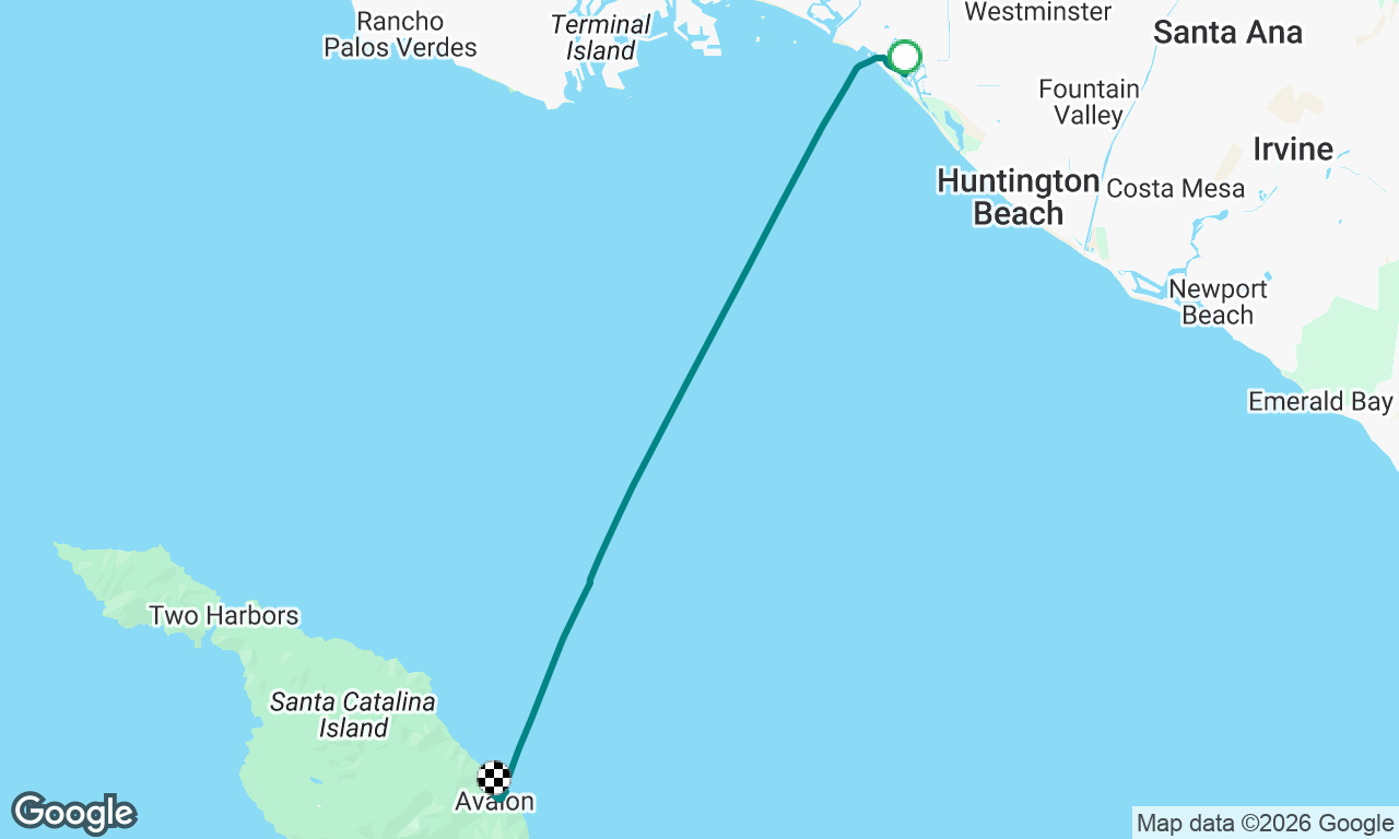 HB Harbor to Avalon, day before escorting OC 1 paddle crew 