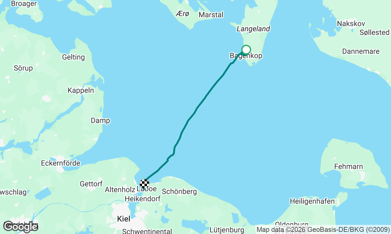Entering Kiel, Germany