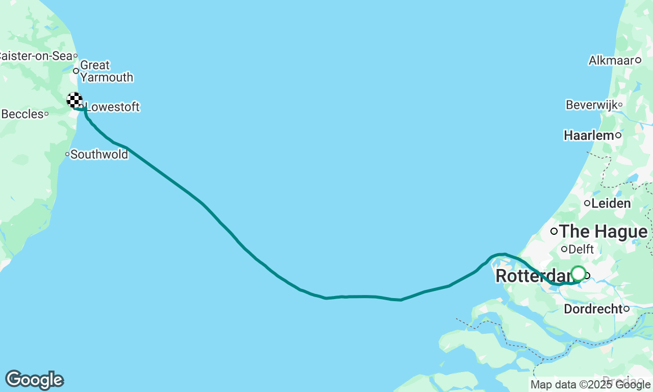 Rotterdam to lowesoft.