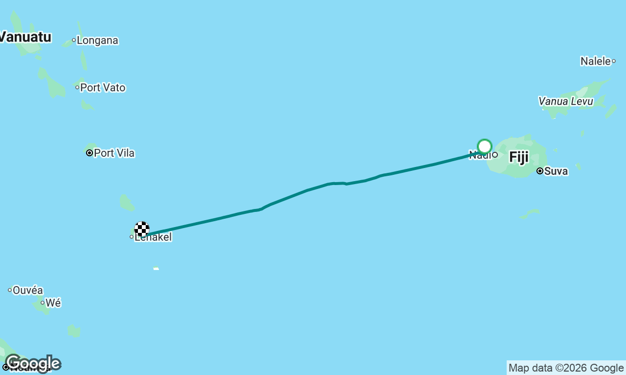 Fiji (Musket Cove) to Vanuatu (Port Resolution)