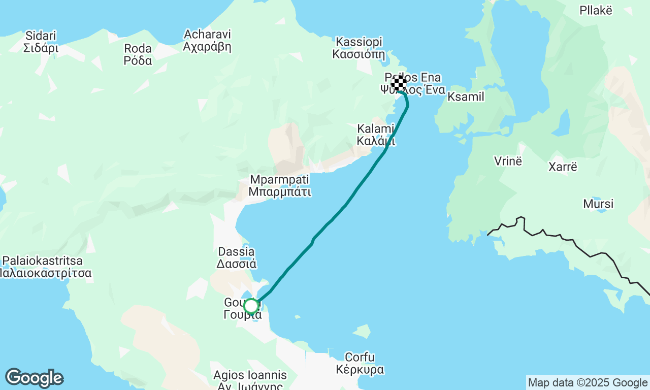 Day 1 Flotilla June 14th: Gouvia to Agios Stefanos 