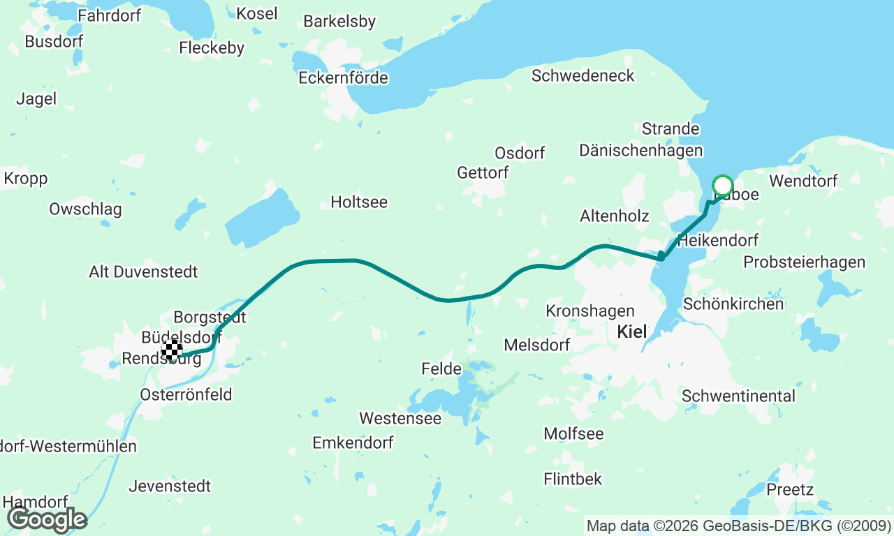 Laboe to Rendsburg