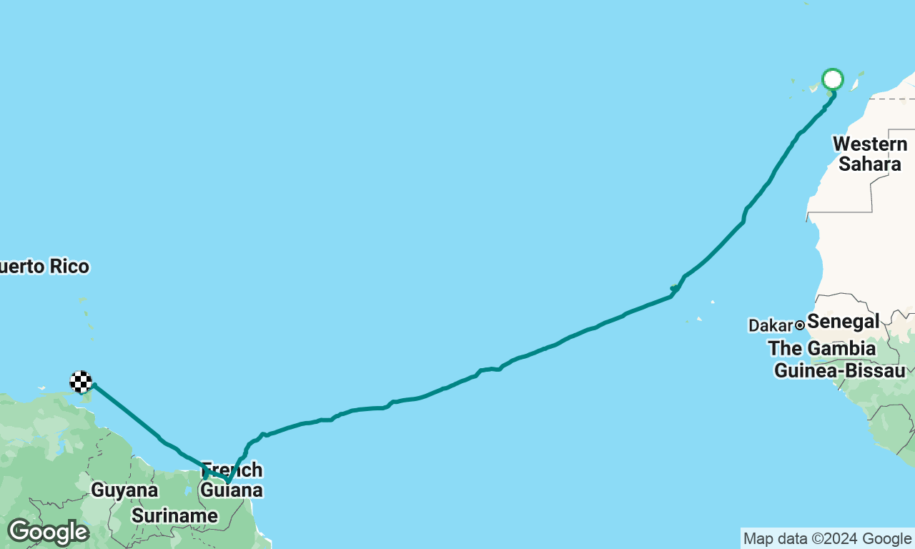 Gran Canaria > Cape Verde> French Guiana > Tobago 