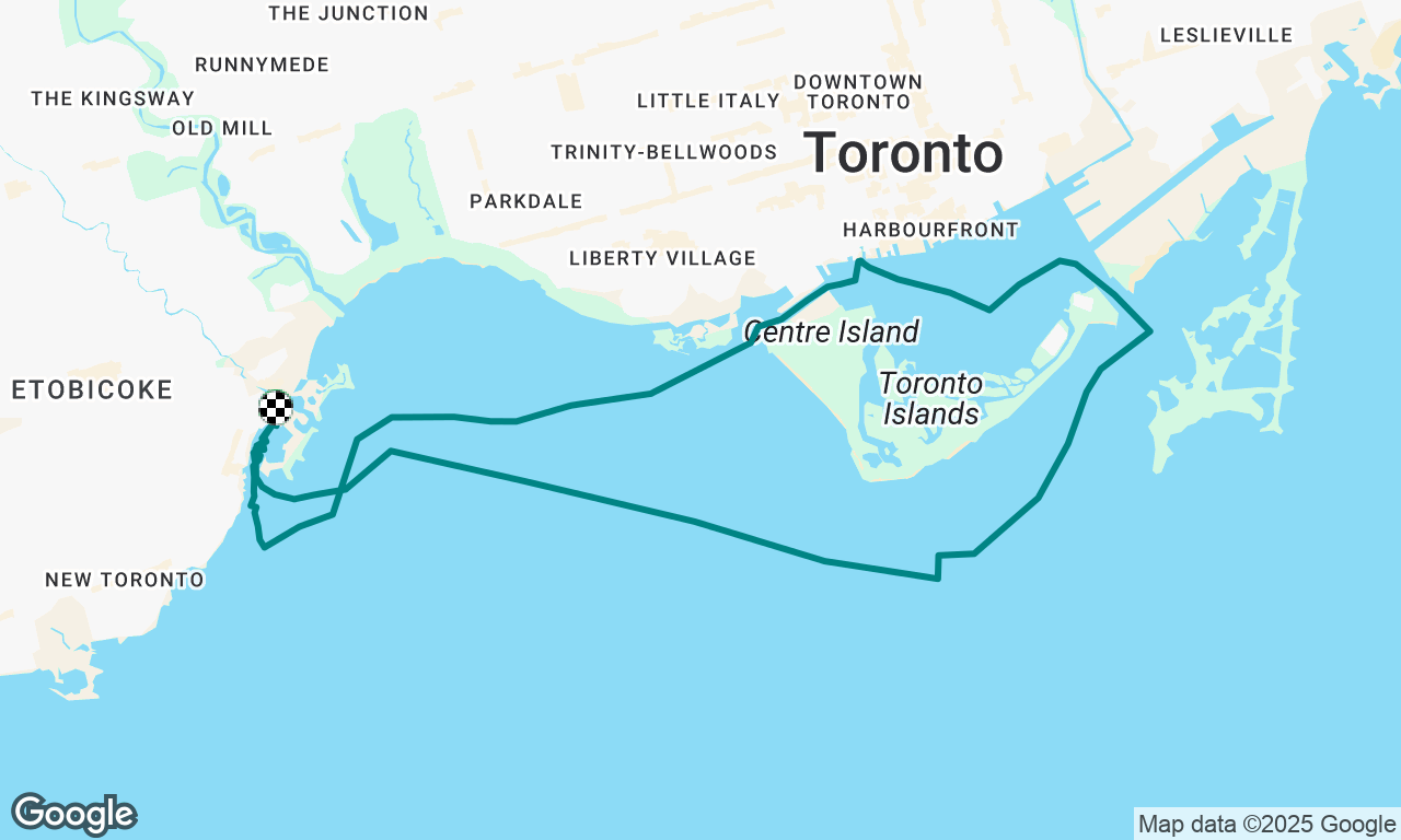 Sailing around the Toronto Island - with Simon
